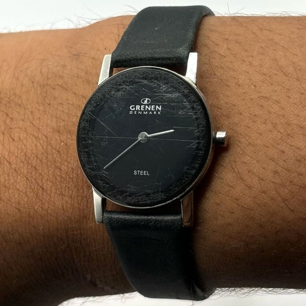 Silver & Black Grenen Watch